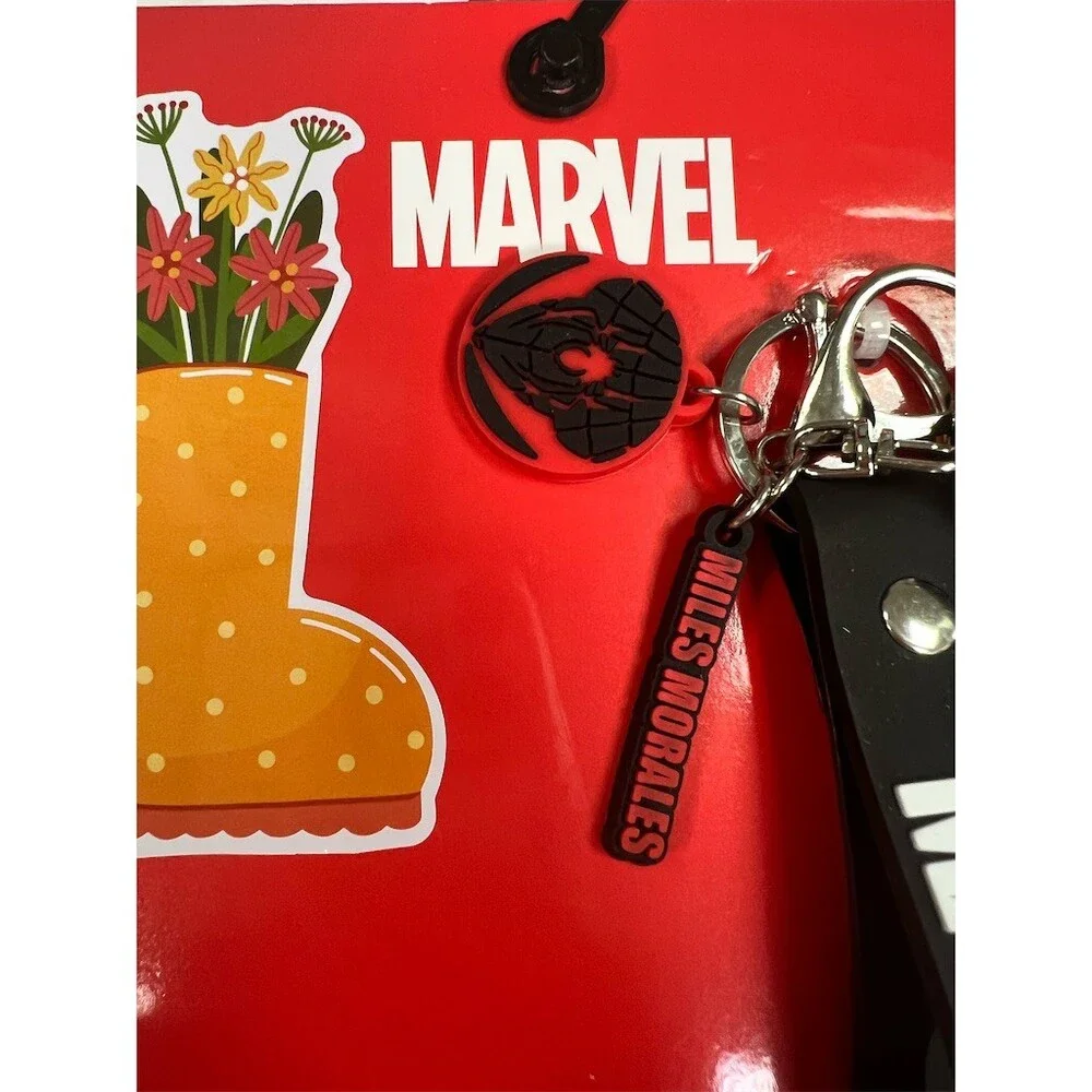 Concept One Marvel Spider-Man Miles Morales Keychain Set Wristlet Strap